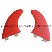 Rote Farbe Glasfaser Honeycomb Surf Fin zum Verkauf